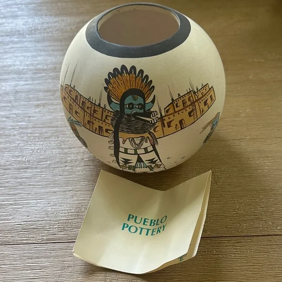 Rare Zuni Shalako Kachina “Dance”Decorative Pueblo Pottery - Picture 1 of 5